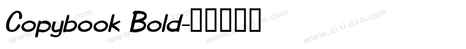 Copybook Bold字体转换